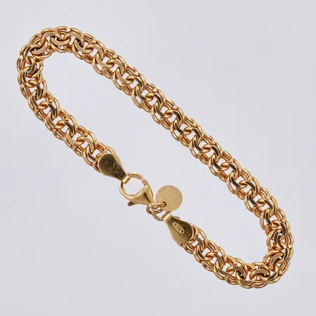 Armband Safira längd ca 16cm, bredd ca 5mm, förgyllt 925/1000 silver Vikt: 8,2 g