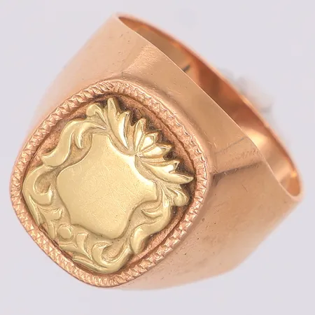 Klackring gul/roséguld, stl 20½, sovjetiska stämplar, 14k Vikt: 10,6 g