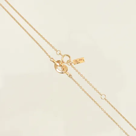 Halsband Love knot design Efva Attling, längd 44cm, bredd 1,5-6mm, 18K 4g 