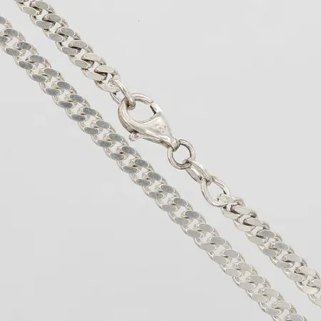 Kedja Pansar, längd: 42,5cm, bredd: 4mm, GHA, 925/1000 silver.  Vikt: 14,5 g