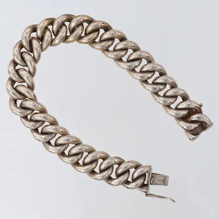 Armband Pansar, längd 21, bredd 14mm, ihålig, Silver 830/1000.  Vikt: 31,4 g