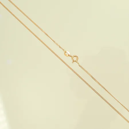 Halskedja pansar 42cm bredd 1mm, 18K 2,4g 