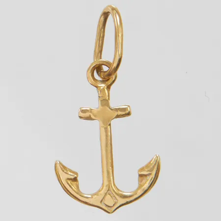 Hänge Ankare, längd ca 20mm inkl ögla, bredd 10mm, 18K Vikt: 0,6 g