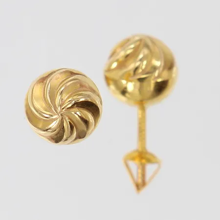 Ett par örhängen, Ø8mm, 14K Vikt: 1,1 g