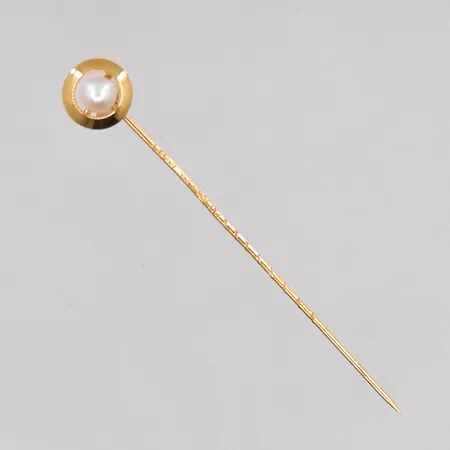 Nål med pärla, längd 55mm, Ø9mm, 18K Vikt: 0,8 g