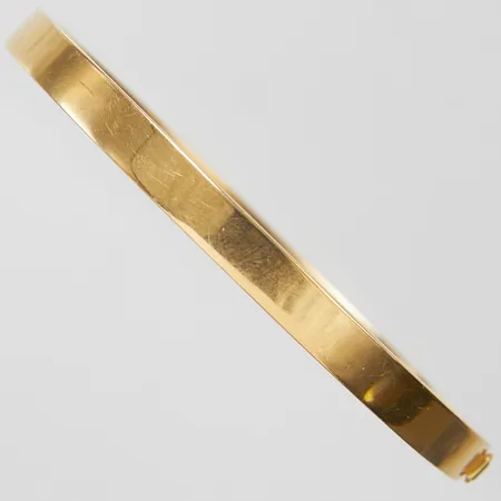 Armband stelt, ca 60x52mm, bredd 6mm, öppningsbart, svenska stämplar, repig, bucklig, 18K Vikt: 10,2 g