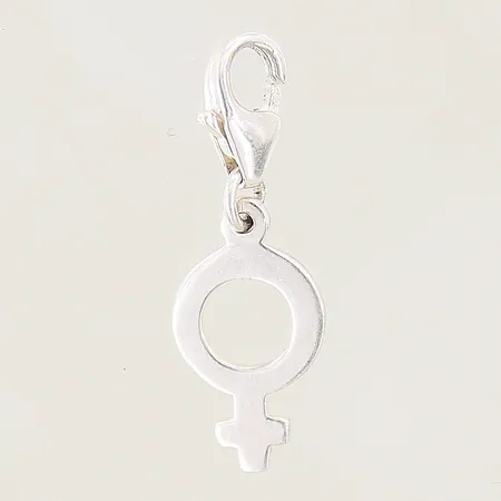 Berlock venussymbol, längd: 22mm, bredd: 8,1mm, silver 925/1000 Vikt: 0,7 g