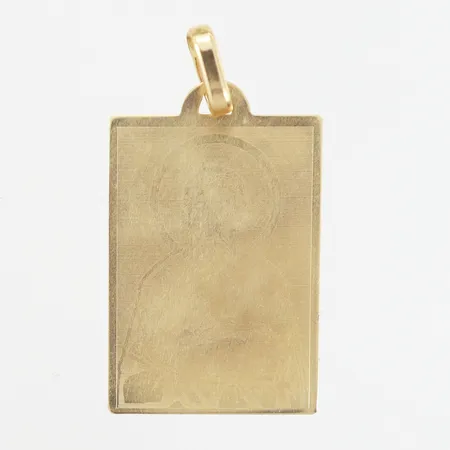 Hänge motiv av präst 44x23mm, slitage, 14K Vikt: 4 g