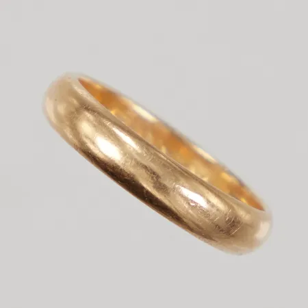Slät ring stl 17, bredd 3,9mm, gravyr, 18K, Vikt: 3,9 g
