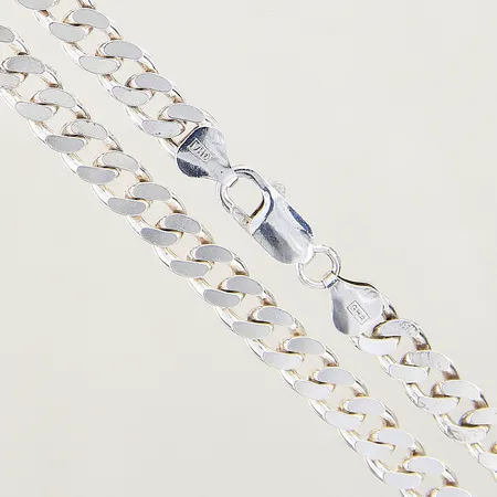 Kedja Pansar, längd: 60cm, bredd: 7,2mm, GHA, silver 925/1000 Vikt: 56,8 g