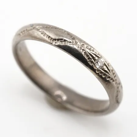 Ring PD Palladium 0,500, stl 19½(57), bredd 5mm, PD 0,500, gravyr Vikt: 3 g