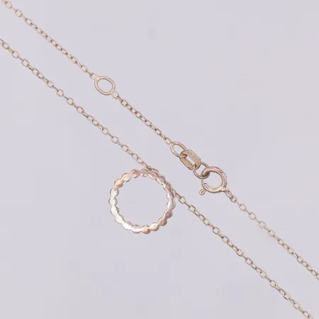 Collier Ankarlänk med ring 40/42cm, bredd 1mm, 925/1000 silver Vikt: 1,1 g