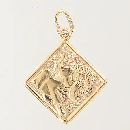 Hänge med dekor, 2x16mm, 18K  Vikt: 0,9 g