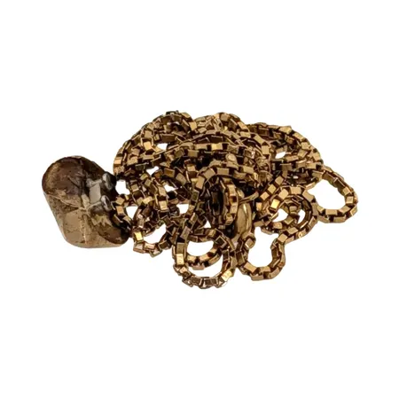 Diverse guld, tand, halsband, cirka 18K,  Vikt: 4,3 g