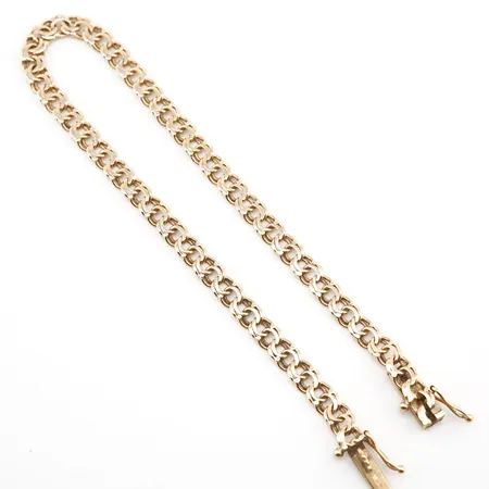 Armband, bismarck, 19cm, bredd 5mm, 18k Vikt: 5,8 g