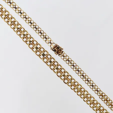 Kedja X-länk, längd 48cm, bredd 5,5-8,5mm, doserad, 18K Vikt: 26,7 g