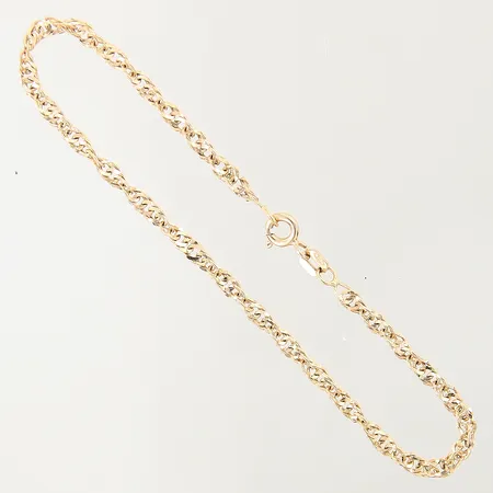 Armband Singapore, längd: 18,5cm, bredd: 2,8mm, GHA, 18K  Vikt: 2,8 g