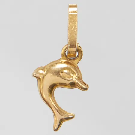 Hänge delfin, längd ca 16mm, bredd 0,7mm, 18K Vikt: 0,3 g