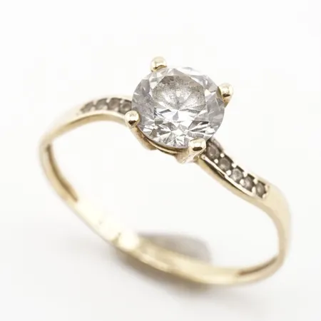 Ring m stenar, stl 17(53), Ø6mm, 14k Vikt: 1,3 g