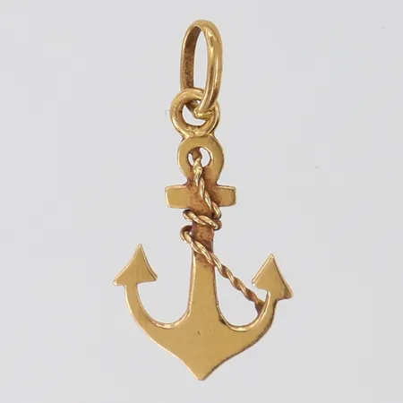 Hänge Ankare, 25x12mm ink ögla, 18K.  Vikt: 0,8 g