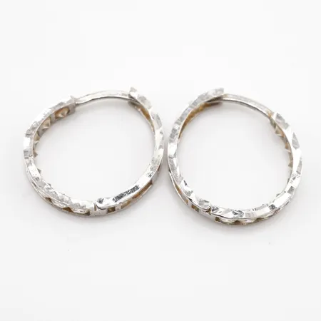 Örhängen, vitguld, Ø17mm, 14k Vikt: 2,2 g