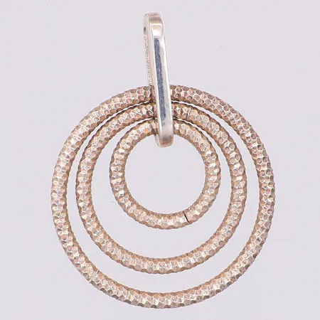 Hänge med ringar 25mm, Guldfynd, 925/1000 silver Vikt: 1,9 g