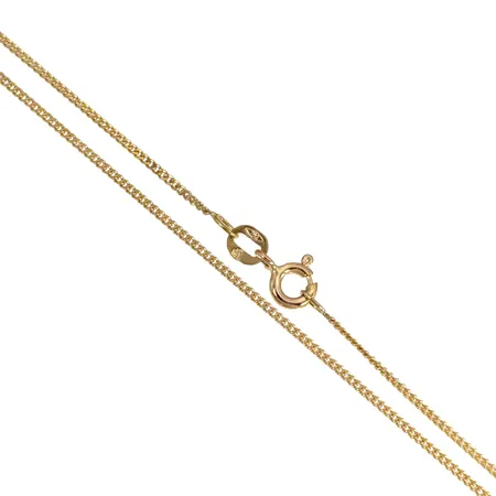 Halskedja Pansar, 18K guld, Balestra Italien, svensk kontrollstämpel, längd 42,5 cm, bredd 1 mm, fint skick Vikt: 2,2 g