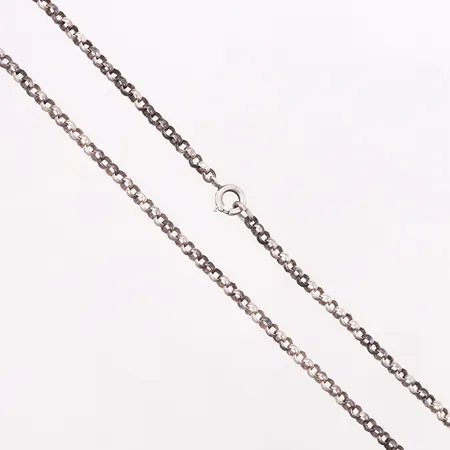 Kedja ärtlänk delvis oxiderad 69cm, bredd: 3mm, silver 925/1000 Vikt: 18,4 g