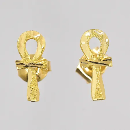 Ett par örhängen, 12,5x5,5mm, 18K Vikt: 1,6 g