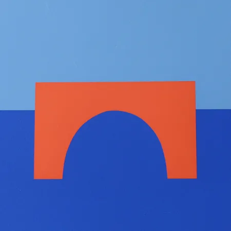 Tavla litografi, K.G. Nilson, "The Bridge", signerad och numrerad 294/295, daterad 1997, bildyta ca. 32 x 32cm, ej examinerad ur ram, saknar glas, repor på tryck, nagg på ram, nagg på passpartout. Skickas med postpaket.