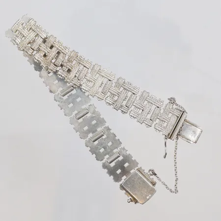 Armband, längd ca 18cm, bredd 12mm, silver, 925/1000 Vikt: 35,6 g