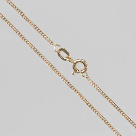 Kedja pansar 38cm, bredd:1mm, 9K 1,7g.