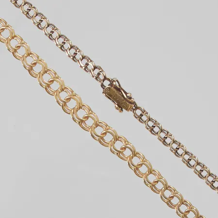 Collier 47,5cm, bredd:4-6mm, 18K 16,4g.