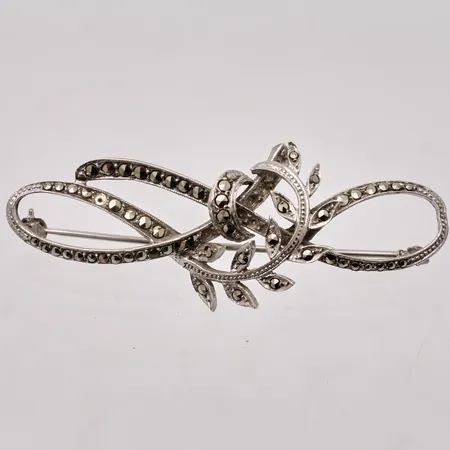 Brosch Markasiter, 23x25,7mm, 830/1000, 7,5g.