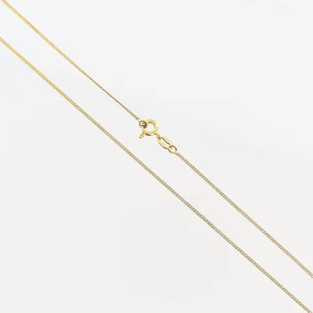 Kedja, Pansar, 37cm, bredd 1mm, 18K. Vikt: 2 g