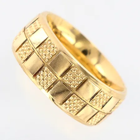 Ring stl 17, bredd: 9mm, 18K  Vikt: 6,8 g