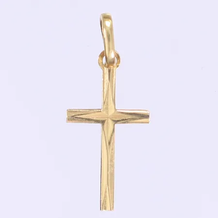 Hänge kors längd 24mm, 18K Vikt: 0,7g Vikt: 0,8 g