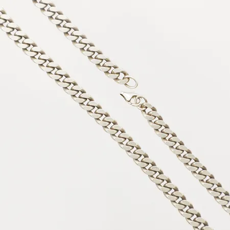 Kedja Pansar, längd 43,5cm, bredd 7mm, defekt, lås av, 925/1000 silver Vikt: 51,6 g