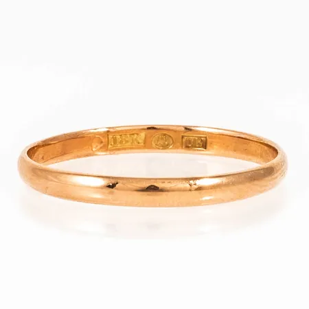 Ring slät stl:21½, bredd 2,5mm, 18K 2,1g.