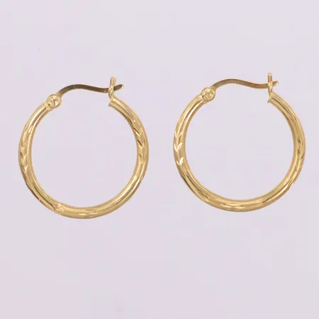 Ett par örhängen creoler, Ø18mm, bredd 1,8mm, GHA, 18K Vikt: 1,2 g