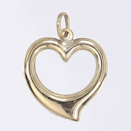 Hänge hjärta 20x15mm, 9K Vikt: 0,6g 
