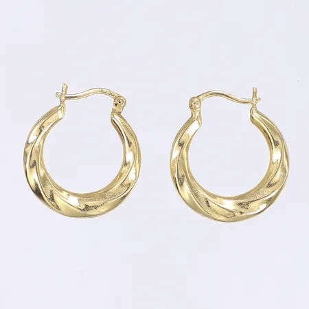 Ett par örhängen creoler Ø15mm bredd 2mm 18K Vikt: 1,8 g