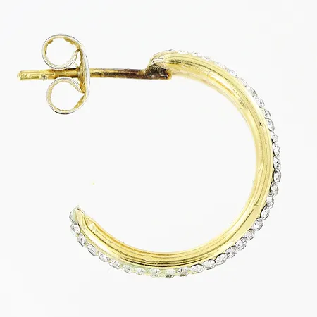 Enstaka örhänge, stenar, stopp i silver, defekter, 18K. Vikt: 0,7 g