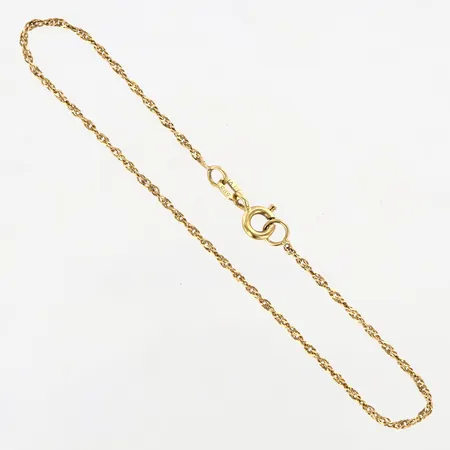 Armband Singapore 17cm bredd 1mm 14K. Vikt: 0,7 g