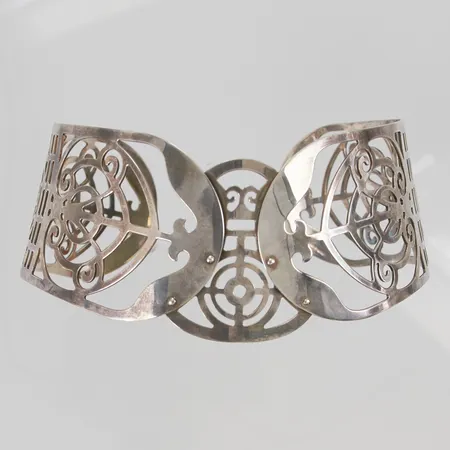 Collier Efva Attling "Barcelona" ca stl:35cm bredd 43mm, justerbar, stelt, 925/1000 Silver 66,4g.