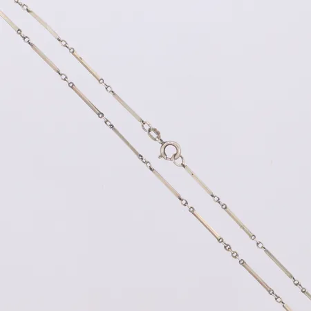 Collier stavlänk längd 43,5cm, bredd 1,5mm, silver 835/1000  Vikt: 3,8 g