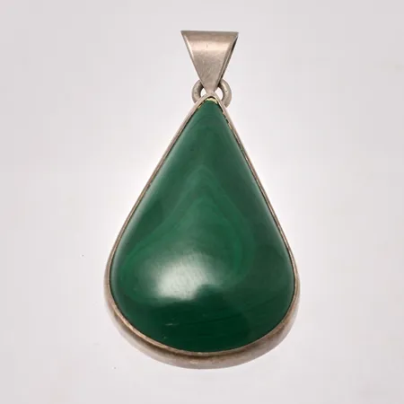 Hänge Malakit 27,5x52,4mm 925/1000, personlig gravyr, 25,99g.