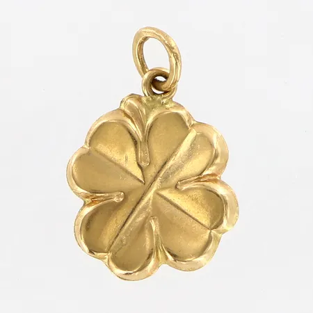 Hänge fyrklöver, 17mm, bredd: 10mm, 18K  Vikt: 0,6 g