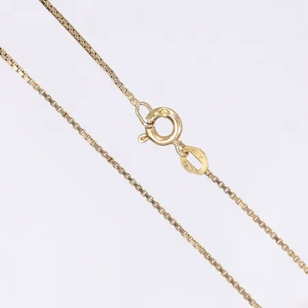 Halskedja Venezia längd 40cm bredd 1mm lätt bruksslitage 18K  Vikt: 3,6 g