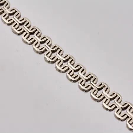 Armband i silver, 18,5cm, bredd 6,6mm, 925/1000, vikt 11,87g.